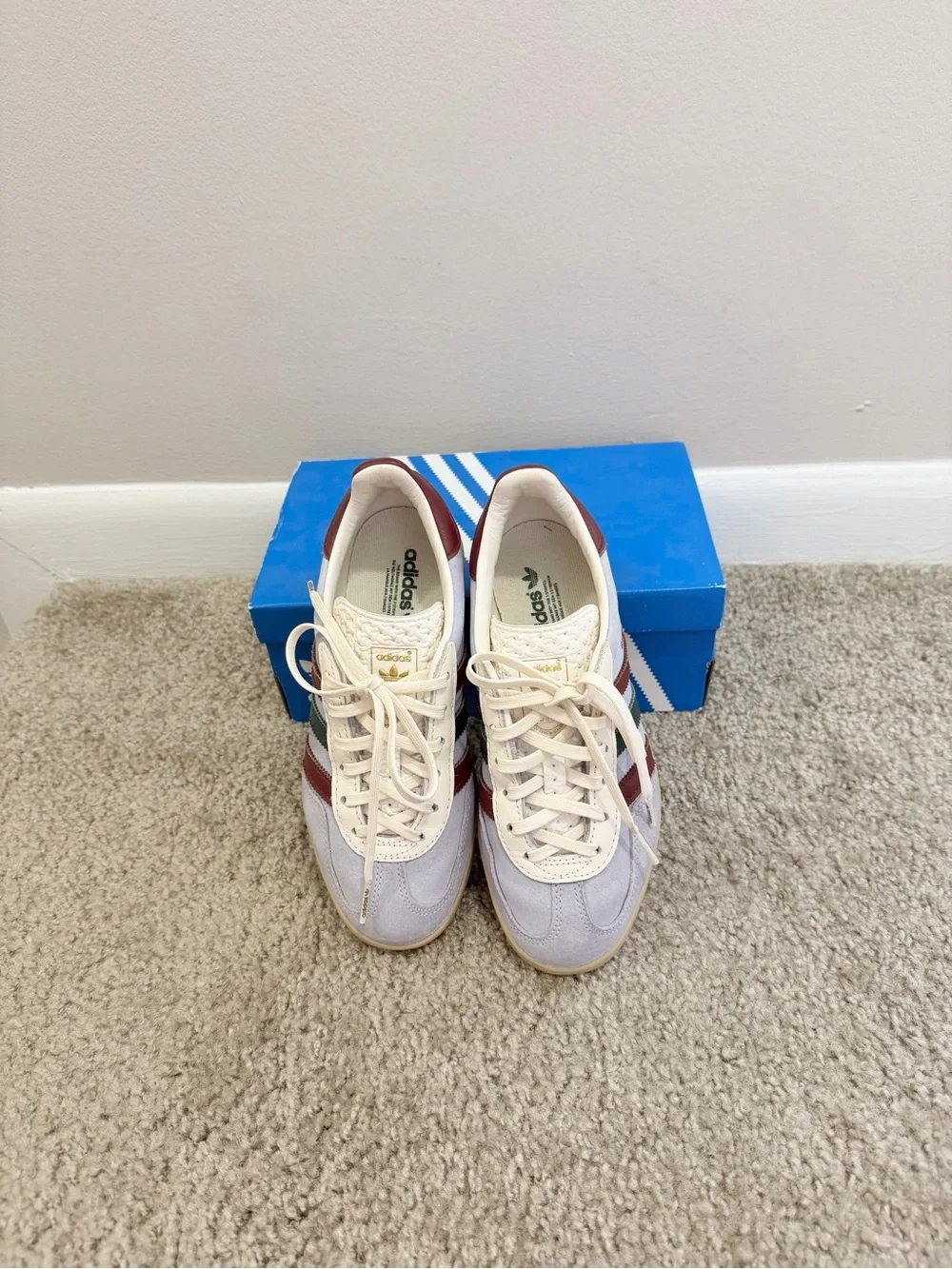 Adidas Gazelle Indoor Blue Dawn Burgundy Green Women’s 5.5